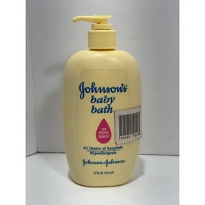 Vintage 1996 Johnsons Baby Bath 15oz Pump Bottle No More Tears Hypoallergenic